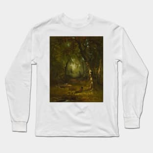 Landscape With Huntsman by George Inness Long Sleeve T-Shirt